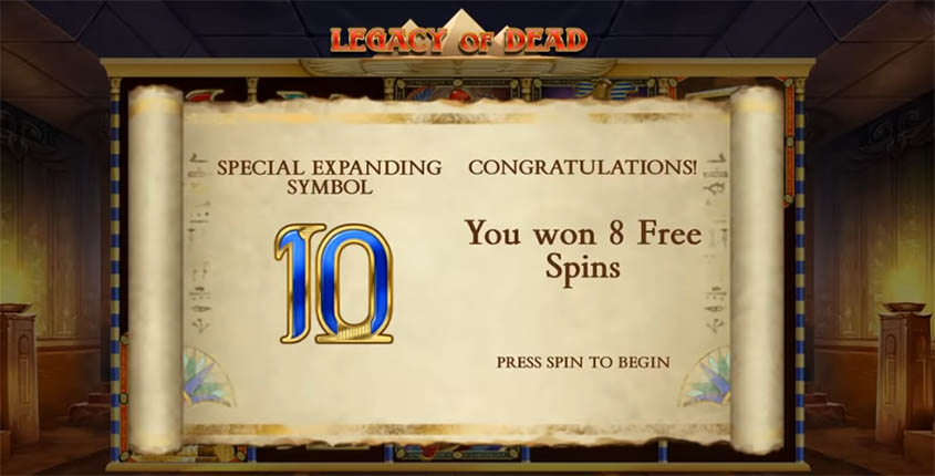 legacy of dead free spins no deposit