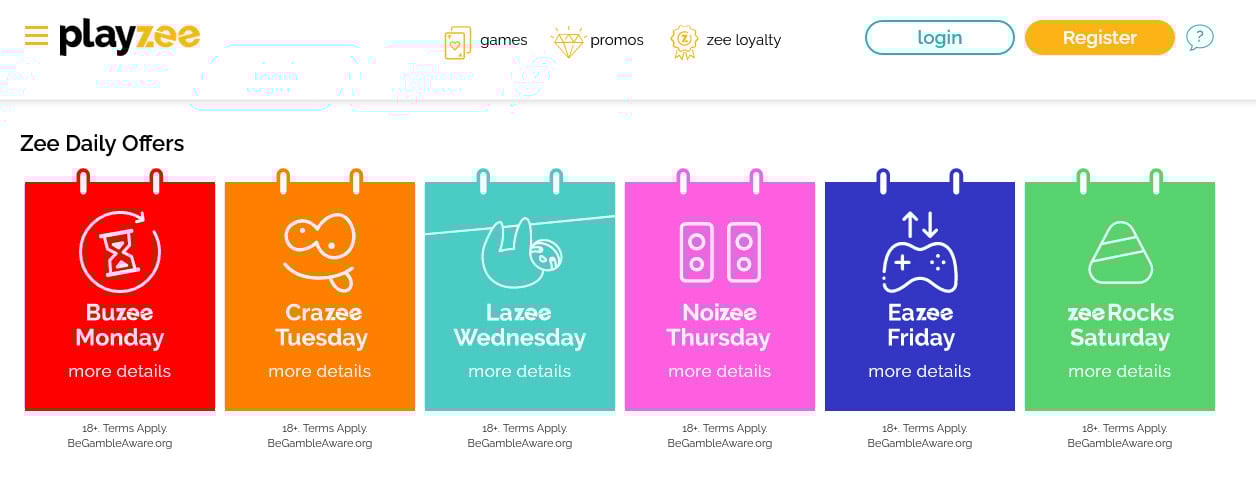 Playzee Daily Bonuses