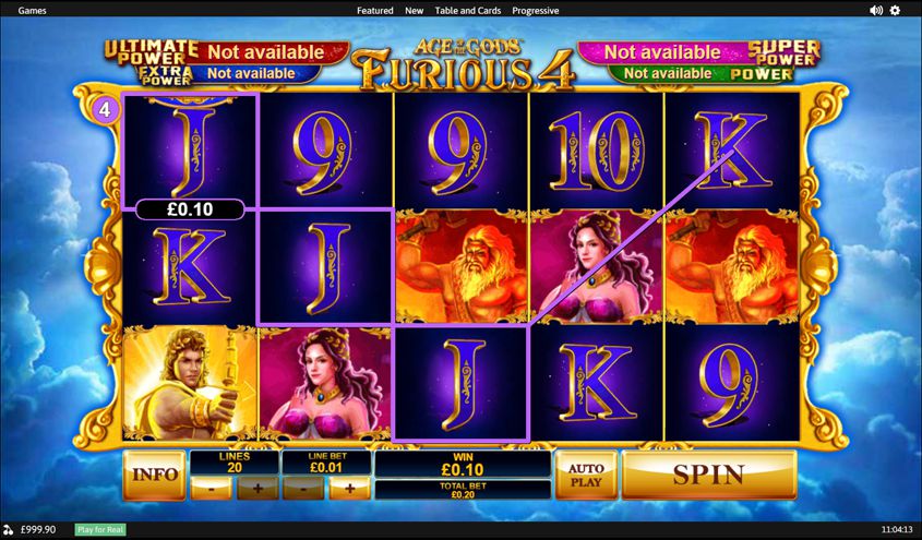 Slot Age of the Gods Furious 4