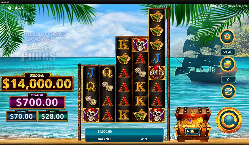 Cash Falls Pirate's Trove Slot - Free Play in Demo Mode - Sep 2023