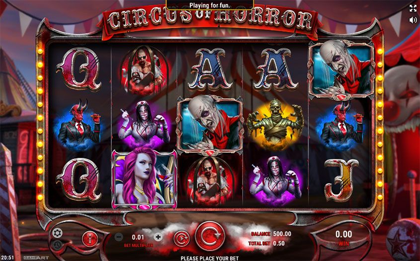 Circus of Horror Slot Free Play in Demo Mode