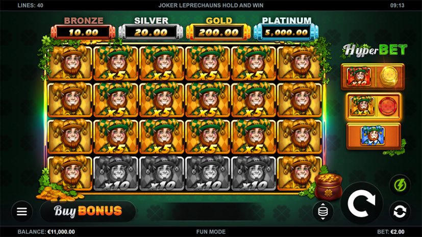 Joker Leprechauns Hold and Win Slot - Free Play in Demo Mode