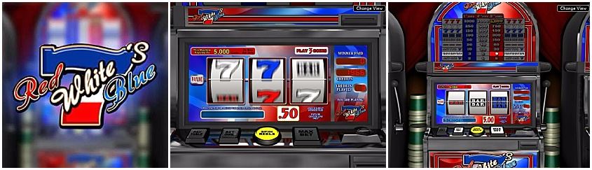 red white and blue 7 slot machines