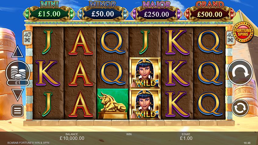Scarab Fortunes Menang dan Berputar