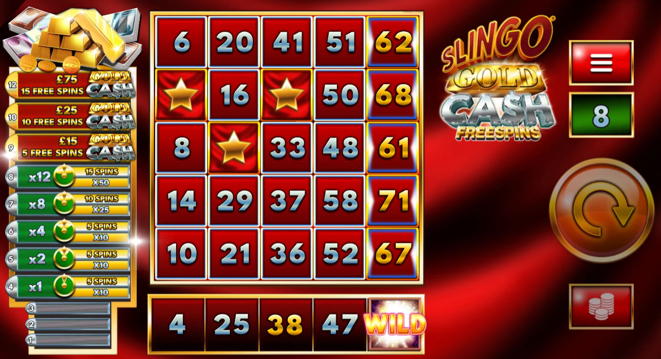Slingo Gold Cash Free Spins Slot - Free Play in Demo Mode