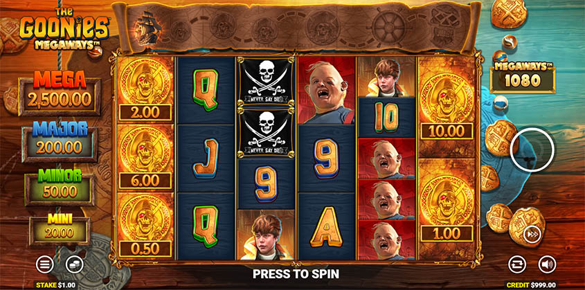 The Goonies Megaways Slot | Play Online | RTP: 95.00%