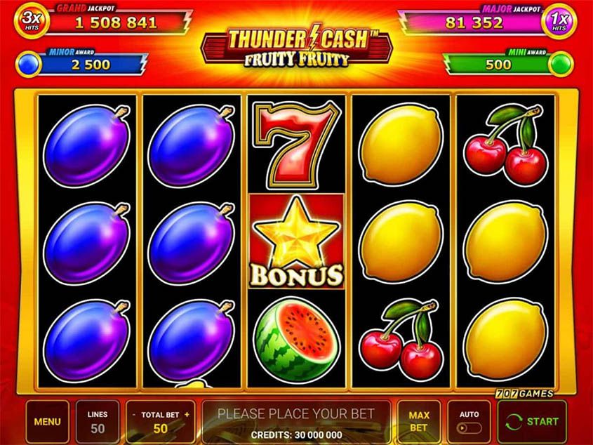 Thunder Cash Fruity Fruity